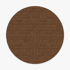 Ruggable Jonathan Adler Labyrinth Brown & Orange Rug 6”